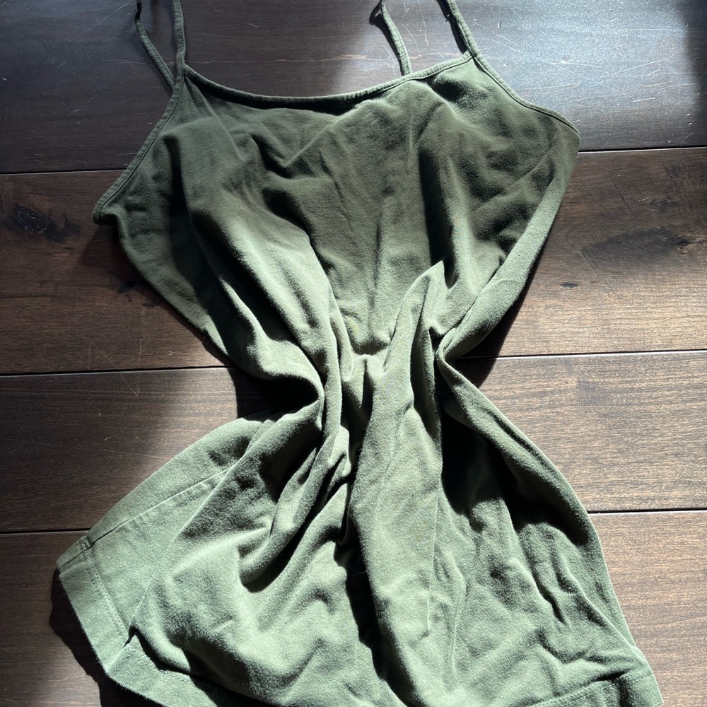 Time and Tru Olive Green Tank Top